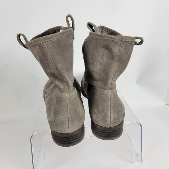 Sole Society Natasha Womens 9 Slouchy Pull On Ankle Booties Grey Tan Leather - Picture 8 of 11